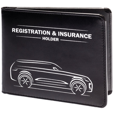 CANOPUS Car Registration and Insurance Holder with Magnetic Closure, Car Document Holder, Vehicle Glove Box Organizer, Wallet for Auto, Motorcycle, Truck, 1 Holder with 2 Sets of EZ Pass Strips